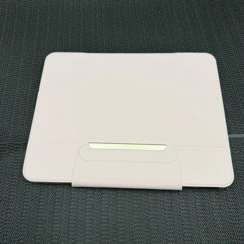 Holographic Rainbow Iridescent Tablet Case Pink Trifold Stand Cover 11 x 8.5